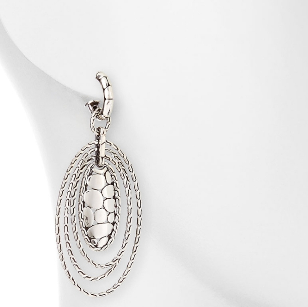 John Hardy Kali Zen Multi-Tier Hoop Earrings - Picture 4 of 5